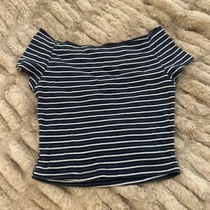 Striped Off-Shoulder Top Brandy Melville